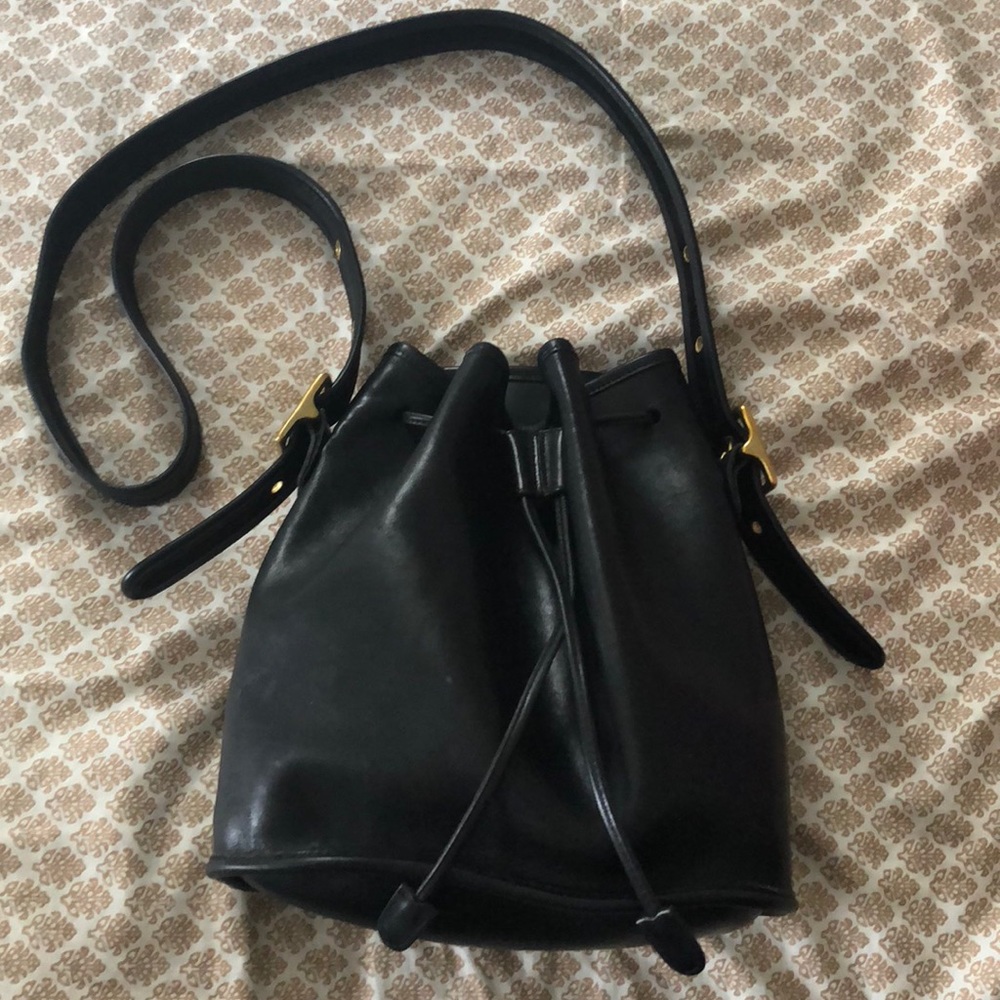 Vintage black Coach bucket bag